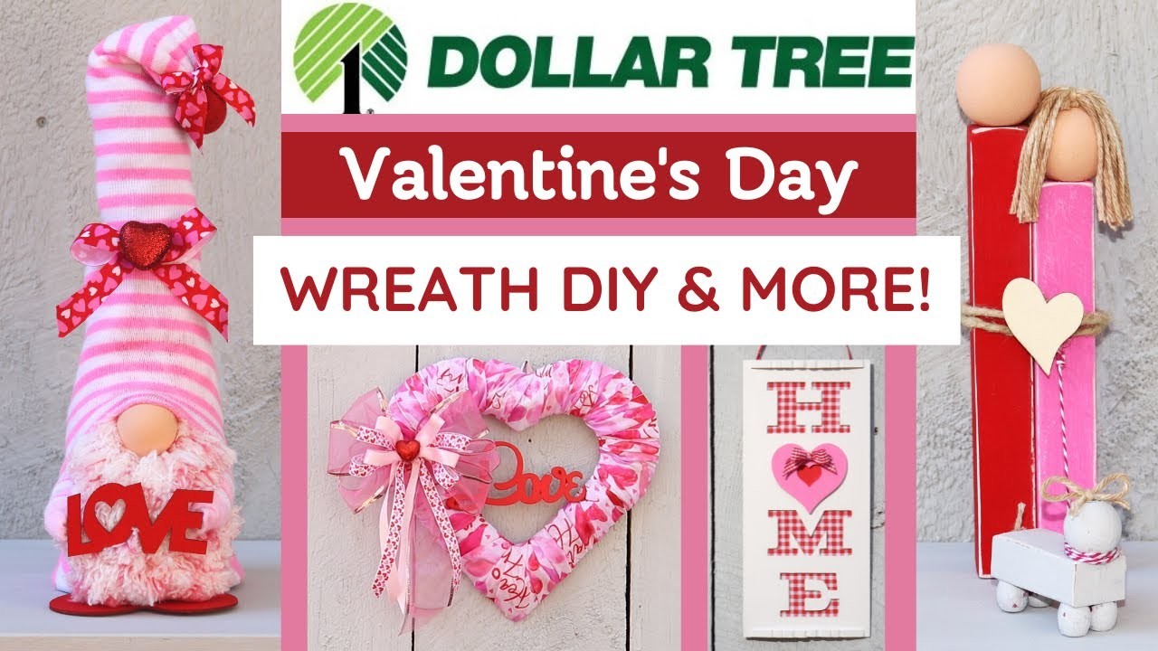 Dollar Tree VALENTINE'S DAY WREATH GNOME DIY TUTORIALS ???? EASY 2023 HOME DECOR DIYS To Craft
