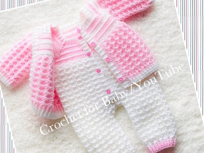 EASY Baby overalls or dungarees for boys and girls CRYSTAL WAVES CROCHET PATTERN SET VARIOUS SIZES