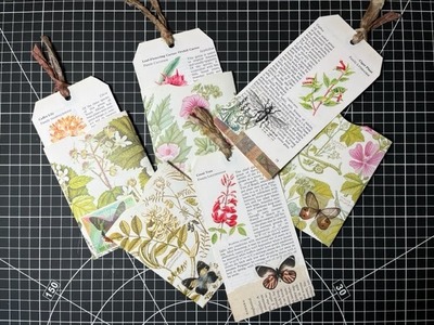 Easy Botanical Book Page Pockets & Tags