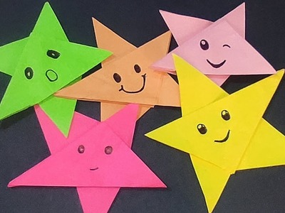 Easy Colorful  Paper ⭐Star  | How To Make Origami Paper Star  Easy DIY Paper Craft  Tutorial