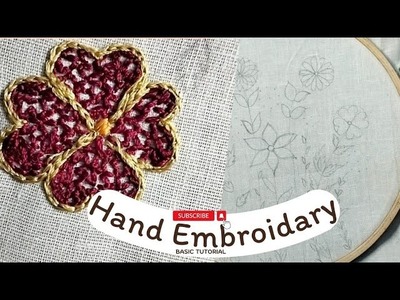 Hand Embroidery Flower tutorial Part-1 ||  #learn easily  #basics
