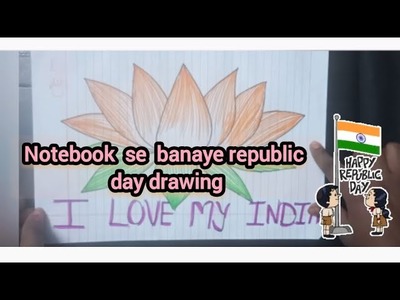 #happyrepublicday #flag #drawing #notebook #lotus #colurs #craft #shorts #craftideas