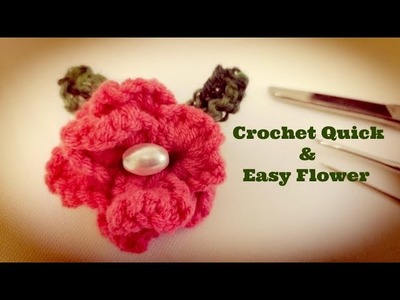 How to crochet Rose easy flower for beginners. häkeln Blumen