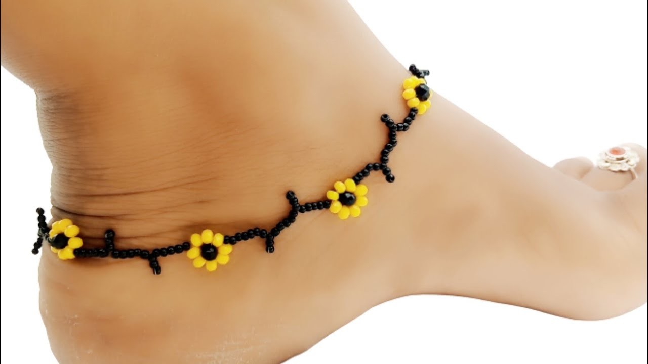 How To Make Anklet || How To Make Easy Daisy Jewelry || Anklet Tutorial || DIY