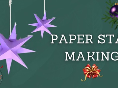 How to make SIMPLE and EASY paper star | CHRISTMAS decoration ideas | CRAFTSEA