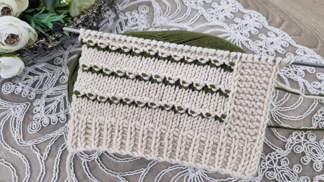 Kalan İplerle Kolay Örgü modeli ???? two colors very easy knitting crochet patik yelek hırka şal patik