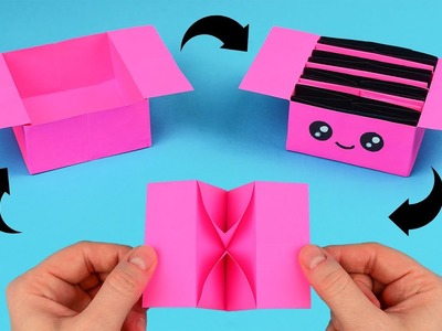 Kawaii origami paper box | Easy paper craft idea | Tutorial