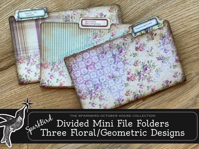 KIT TIPS: Vintage Floral Divided Mini File Folders #junkjournalideas  #junkjournals