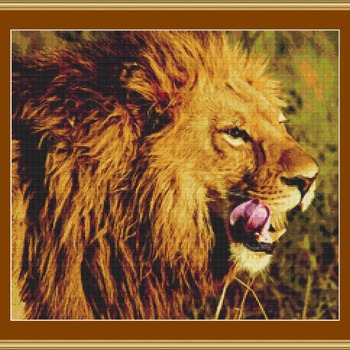 Lion Head Cross Stitch Pattern