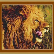 Lion Head Cross Stitch Pattern