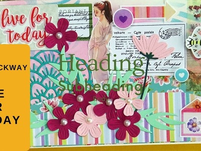 Mini Art Journal Page using dies and pattern paper