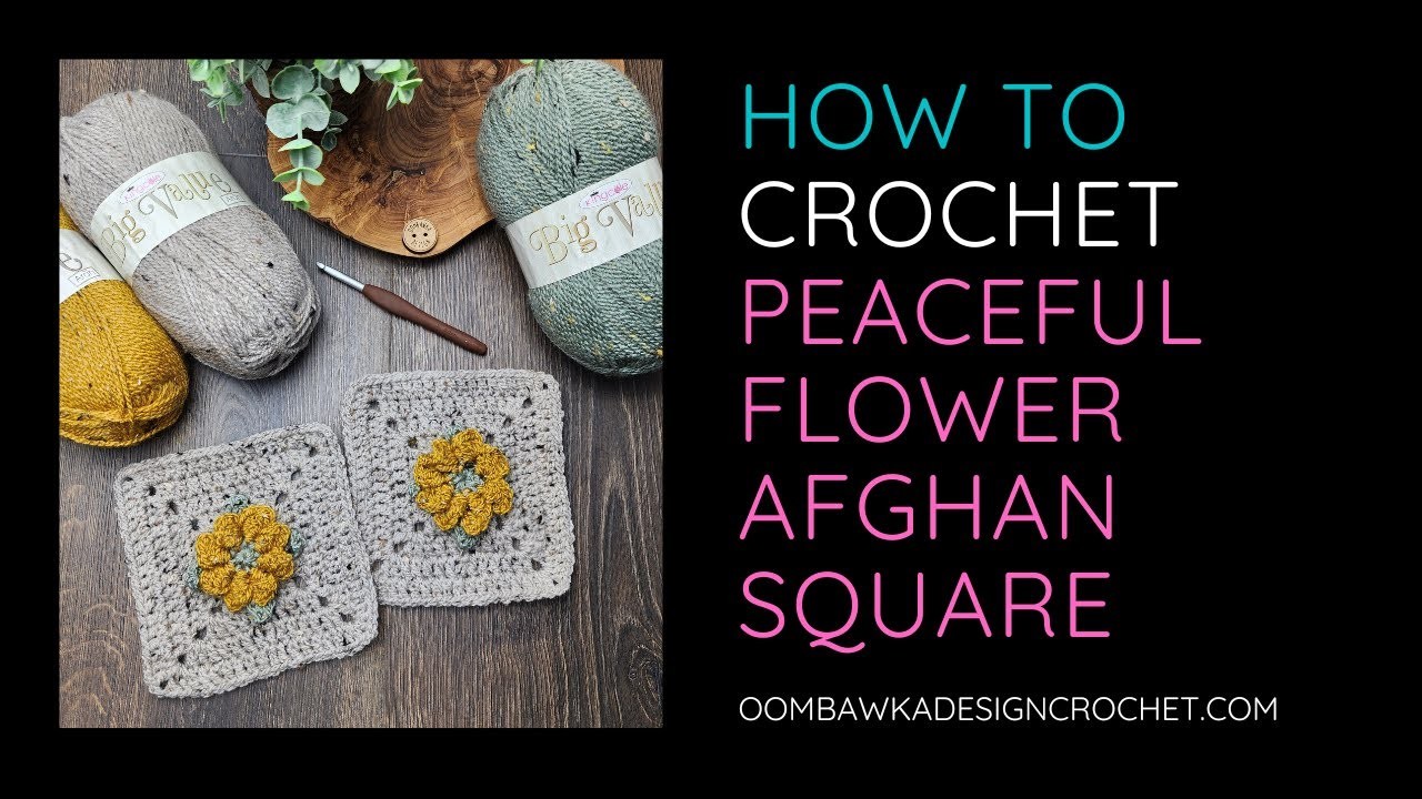 Peaceful Flower Afghan Square