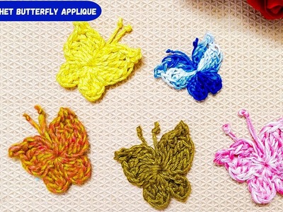 Quick and Simple Crochet Butterfly Applique Easy Crochet Tutorial
