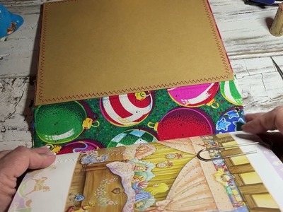 Sewing in signatures- Christmas journal