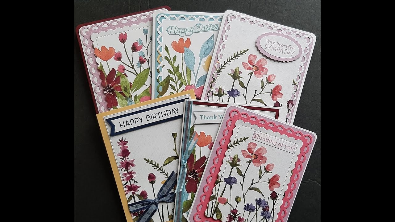 Simple cards using Dainty Flowers and Awash in Beauty DSP