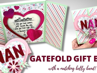 Slimline Gatefold Gift Box with Matching Belly Band! Perfect for a Coaster & hanging Ornament.