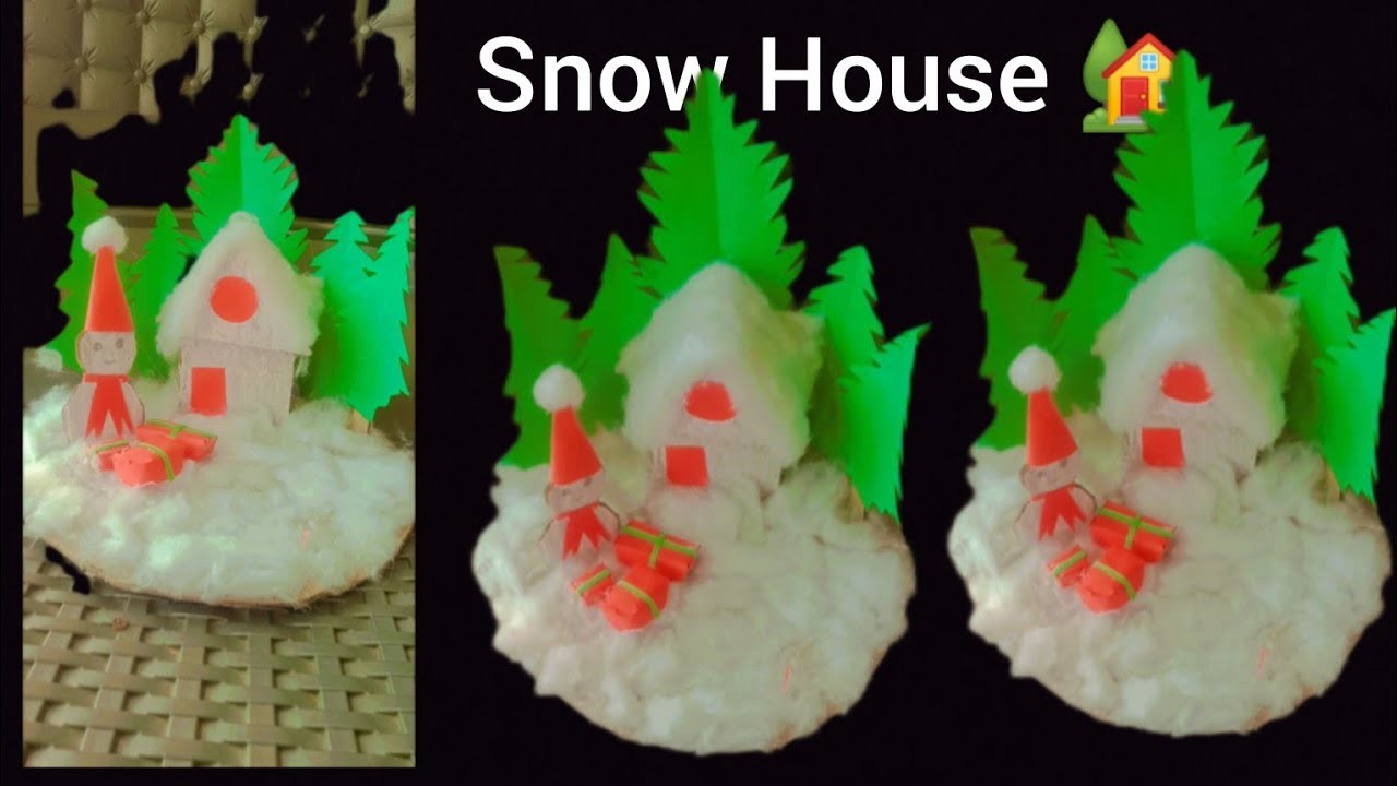 Snow House||How to make Snow house||Easy way||Christmas tree||Diy    Snow House