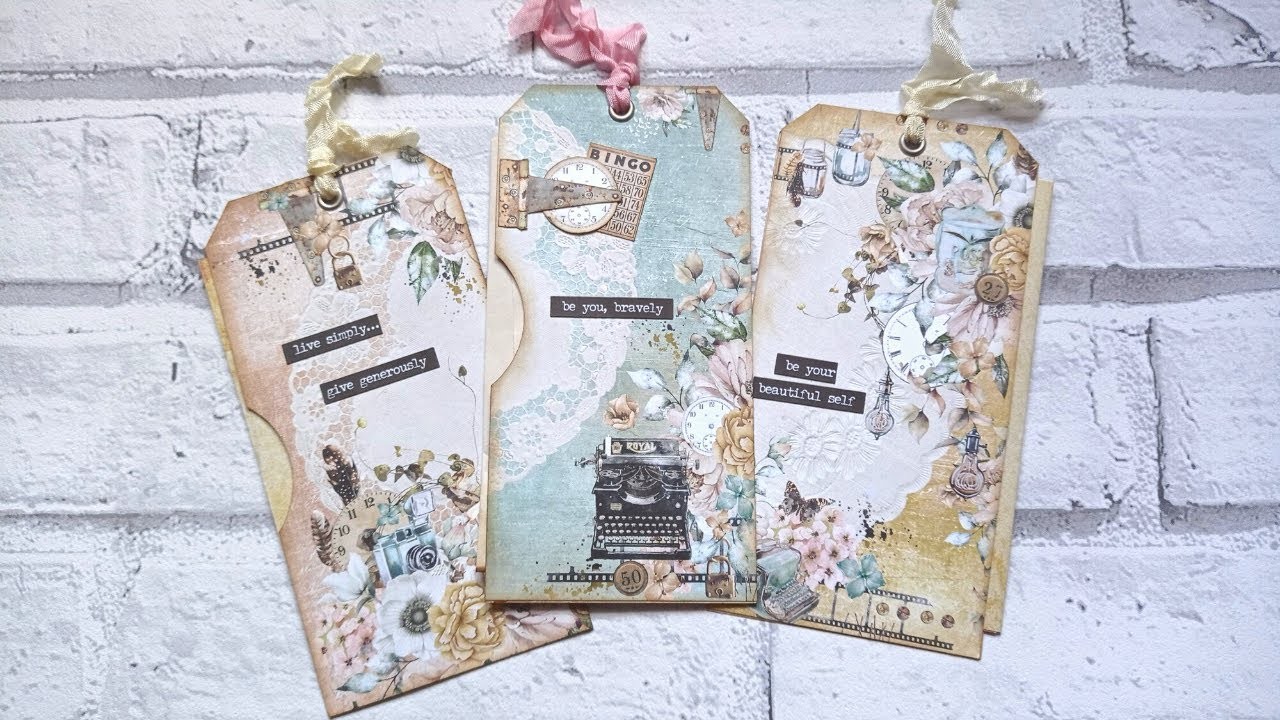 Tags With Side Tucks & Lots of Journaling Space - #msscrapbusters