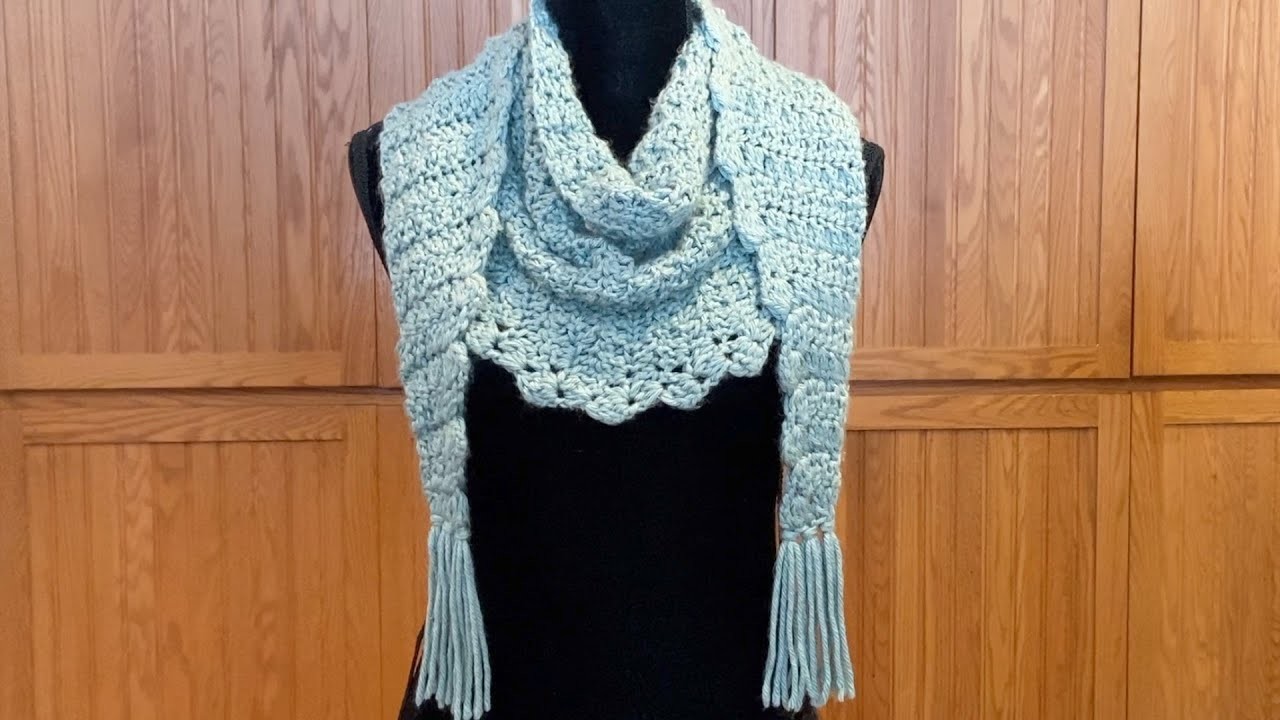 The Dew Drop ~ Baktus Kerchief Scarf or Wrap. Shawlette!  ???? #crochettutorial