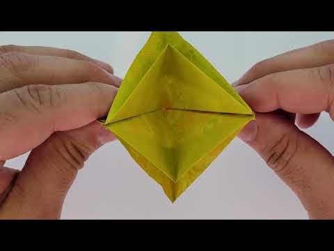 Traditional Origami fold "No Name" model - paper craft ASMR (no talking)