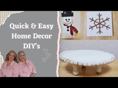 3 QUICK, EASY, INEXPENSIVE Winter Neutral DIY'S | Dollar Tree Projects | Upcycles | Beginner
