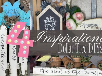 4 INSPIRATIONAL DOLLAR TREE DIYS ????️Faith Inspired