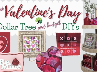 5 NEW DOLLAR TREE AND BUDGET VALENTINES DAY DECORATION DIYS FOR YOUR TIERED TRAY | MINIS CHALLENGE