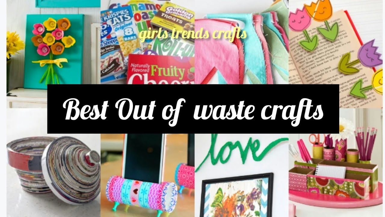 6 DIY- Craft ideas with waste materials at home| DIY Best ideas from waste matarials| Easy craft|