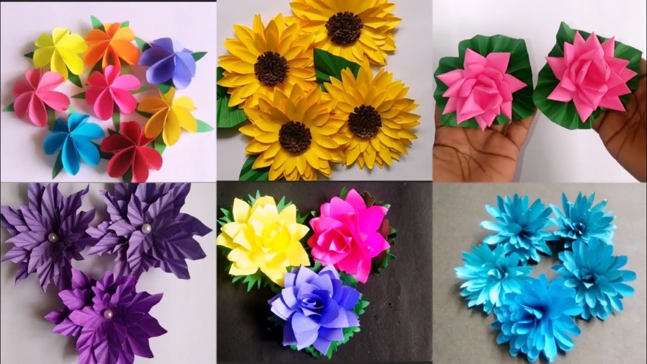 6 DIY paper flower craft