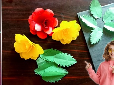 Beautiful Paper Flower Wall Hanging Craft Ideas. Paper Craft For Home Decoration. Aasho Craftology