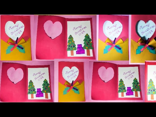 Christmas greeting card ideas 2022. diy Christmas card. essay and beautiful Christmas card making