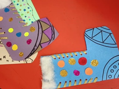 Christmas stocking craft activity #papercraft