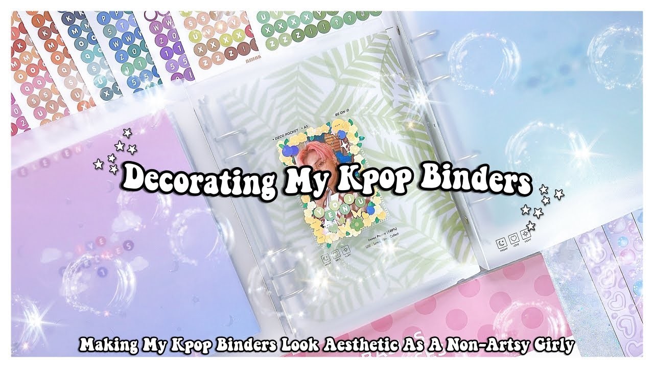 Decorating My Kpop Photocard Binders! ✰ Setting Up My New IVE Binder + My TXT Binder!