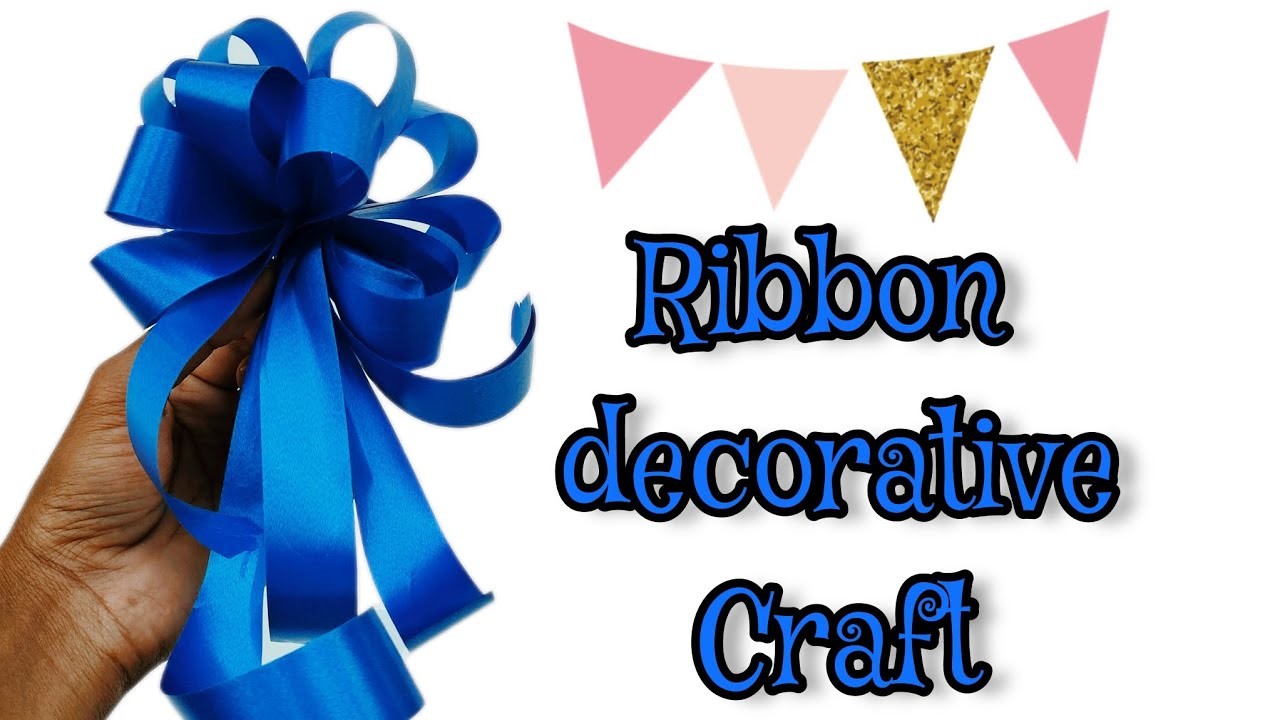 Decorative ribbon craft||ribbon diy||birthday decor ideas