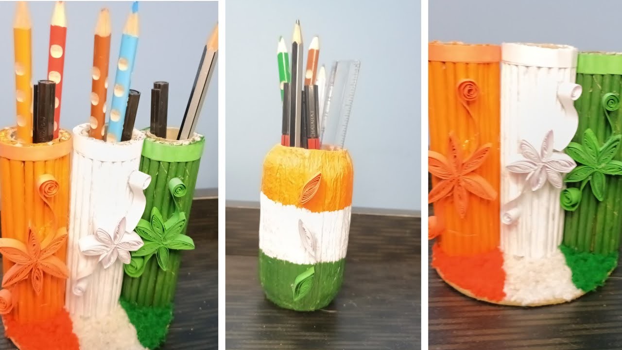 Diy 2 Paper Pencil Holder | Table Piece |showpiece | Art Work #norahsdiyeasycraftproject #trending