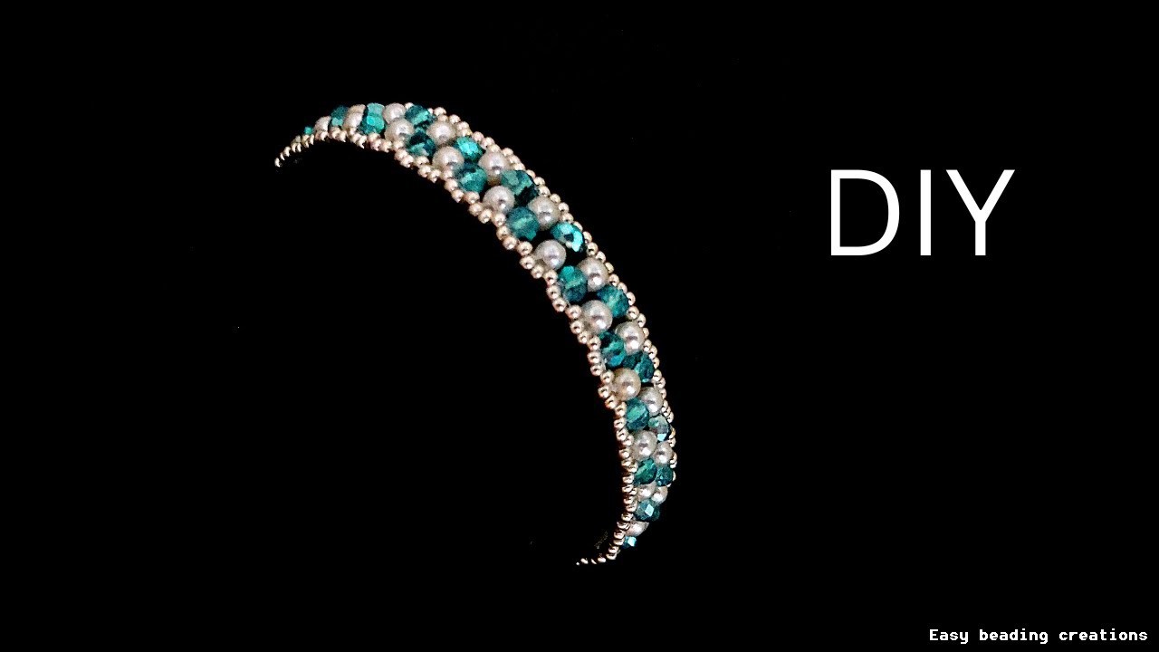 Diy beads bracelet. Easy bracelet pattern