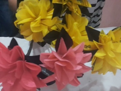 DIY : BEAUTIFUL FLOWER made from plastic bag#creative idea#craft idea