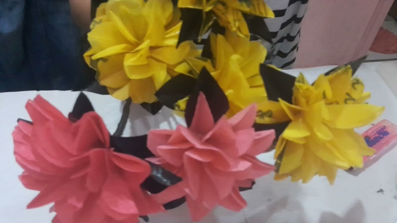 DIY : BEAUTIFUL FLOWER made from plastic bag#creative idea#craft idea