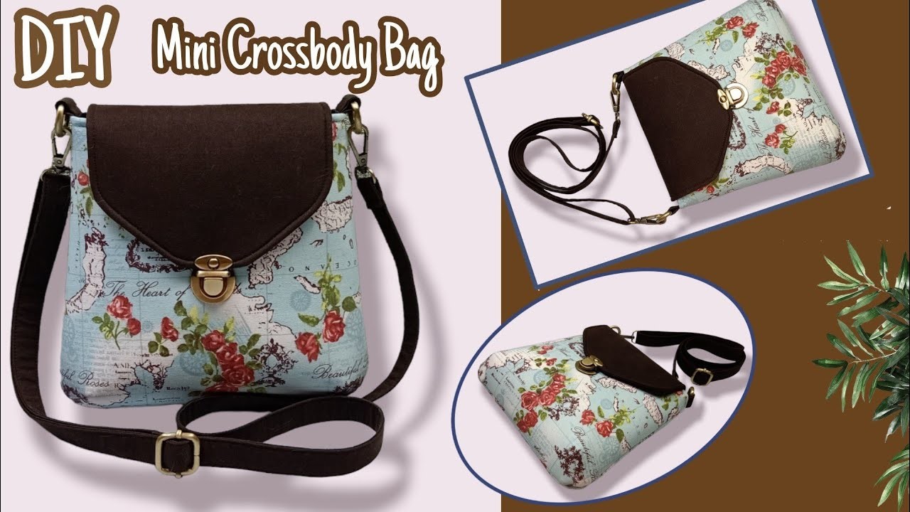 DIY Cara Membuat Tas.Mini Crossbody Bag Tutorial & Pattern