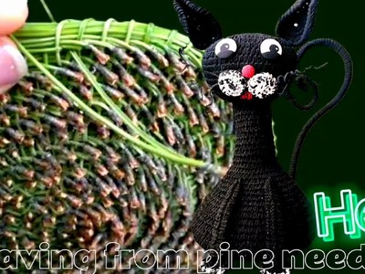 DIY Do you want to see transformations I present a craft made of needles Black Cat