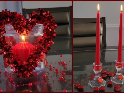 DIY Dollar Tree Candle Decorations for Valentine's Day pt. 2 ♥️