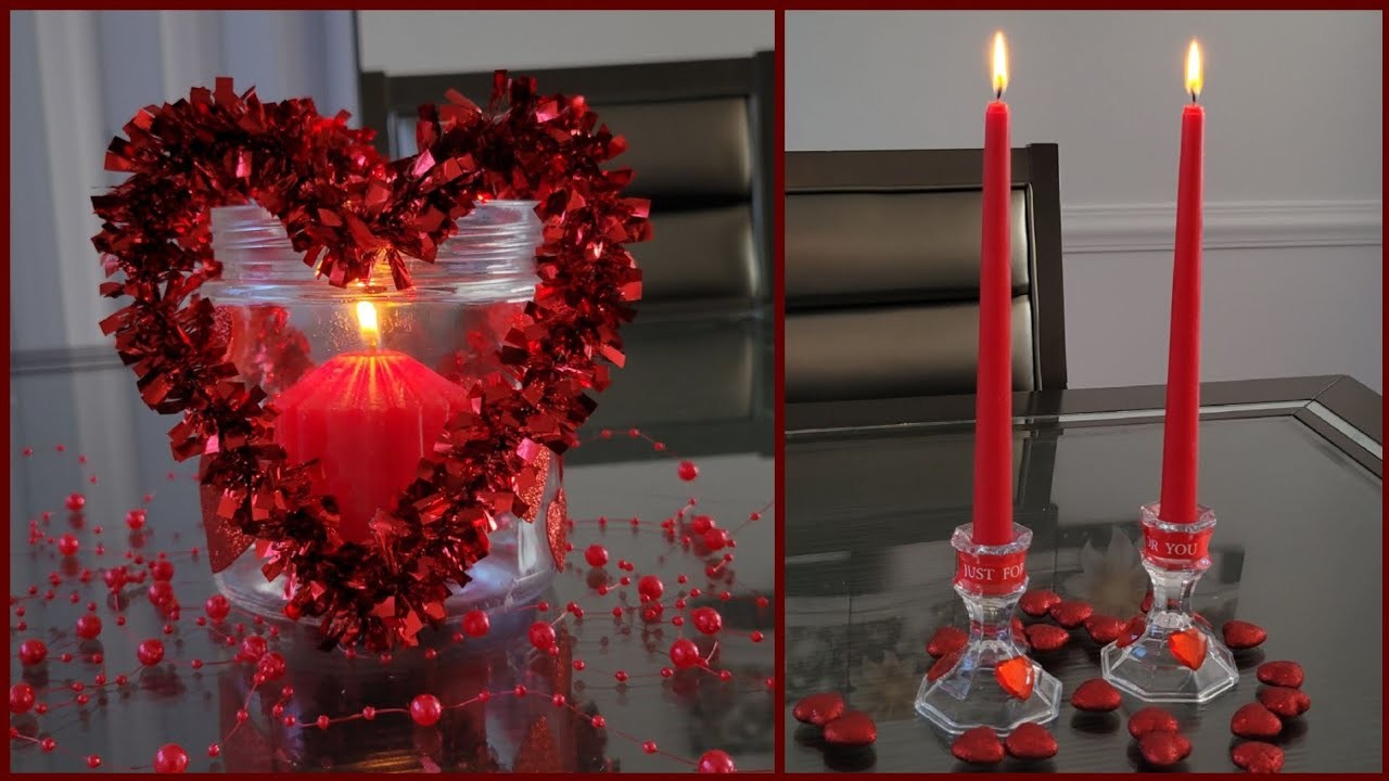 DIY Dollar Tree Candle Decorations for Valentine's Day pt. 2 ♥️