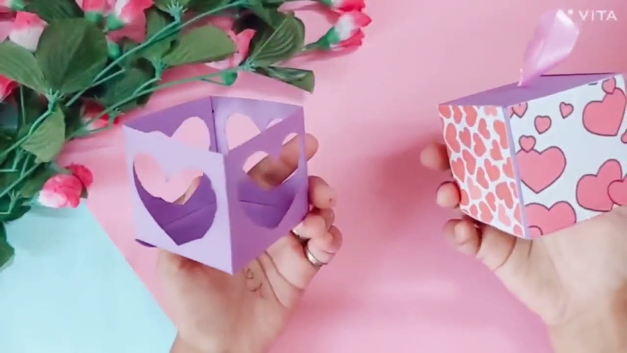DIY - EASY GIFT BOX IDEA FOR  LOVED ONES | Valentine's Day Craft | Cute and Easy Crafts: Girl Crafts