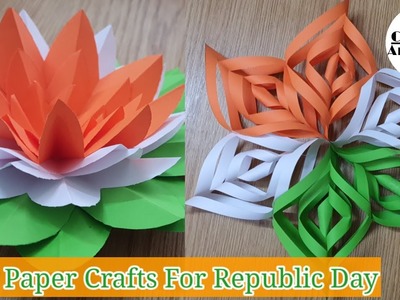 DIY | Easy Paper Crafts For Republic Day | Easy Tricolor Paper Crafts For Kids