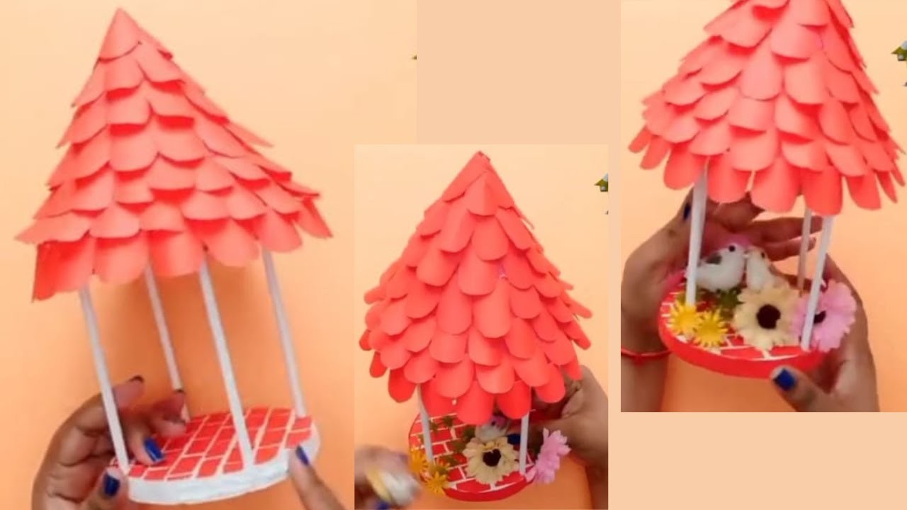 DIY home decoration idea | homemade | amna's art and craft | paper  craft | #youtubepartner