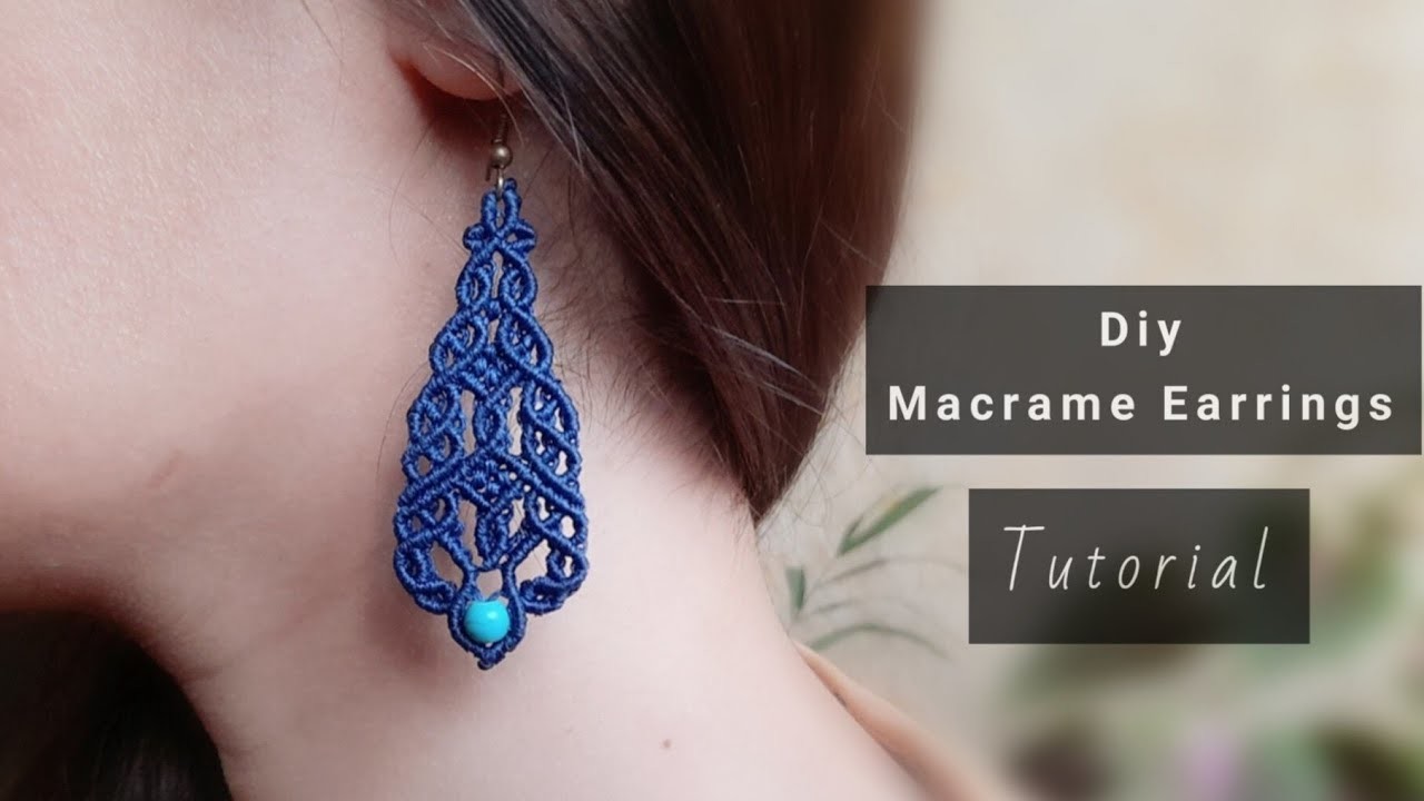 Diy macrame earrings|How to knit earrings with a new pettern|tutorial⤴