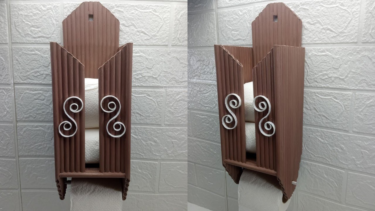 DIY Toilet Paper Holder Stand | Waste paper craft ideas