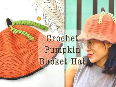 Easy Crochet Pumpkin Bucket Hat Tutorial ????| Crochet Hat DIY