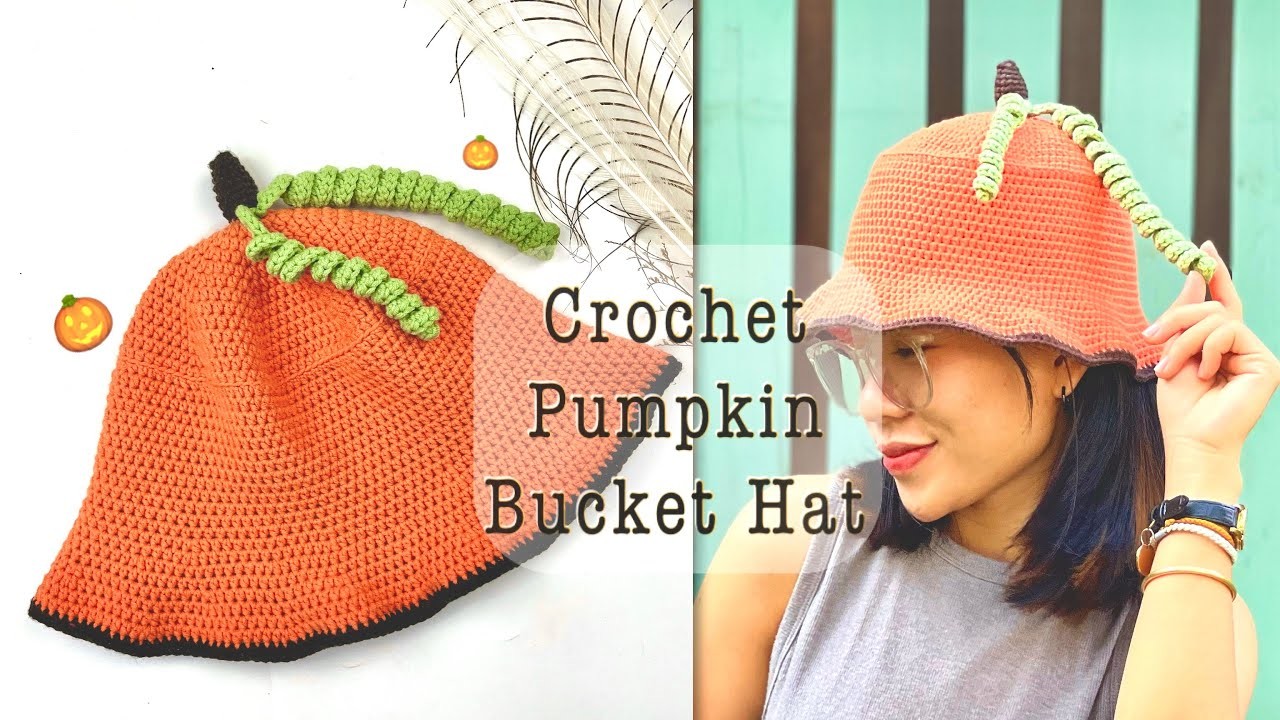 Easy Crochet Pumpkin Bucket Hat Tutorial ????| Crochet Hat DIY
