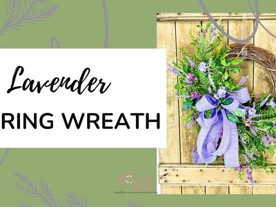Easy Lavender Spring Wreath DIY | Spring Lavender Home Decor | How to Make Wreaths